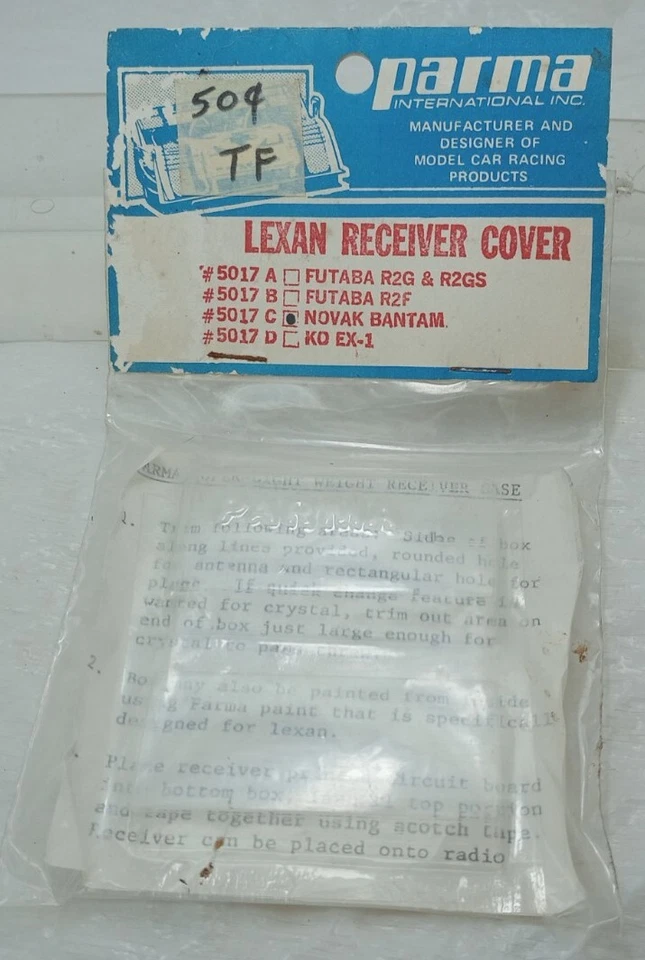 PARMA 5017 C Clear Lexan Receiver Cover Novak / Bantam RX Associated RC10 Jrx2  - Image 1 of 1