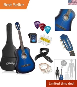 Lightweight 38-Inch Acoustic Guitar Starter Kit with Gig Bag and Accessories - Picture 1 of 9
