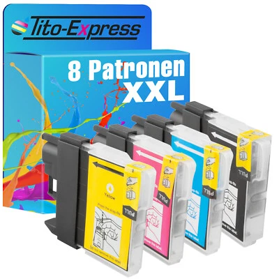 8 Patronen für Brother LC-985 DCP-J 125 DCP-J 315W DCP-J 515W MFC-J 220  - Bild 1 von 2