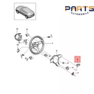 Silver Multi Steering Wheel Control Switch for Porsche 2015-2019 718 Boxster 982 - Picture 1 of 4
