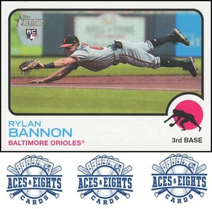2022 Topps Heritage Rylan Bannon Rookie RC Baltimore Orioles #580 - Picture 1 of 2