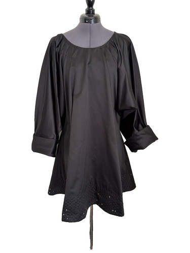 Abito Bottega Veneta in seta nero con trapuntatura trapuntatura e decorazioni in metallo 40