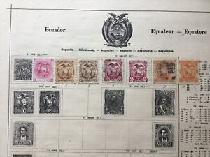 Dominikanische Republik Ecuador alte Nachlass Sammlung Vordruckblätter Fundgrube