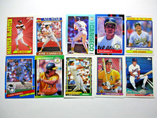 Jose Canseco Baseball Card Lot 10 Baseball Cards - Athletics & Rangers - Lot #8