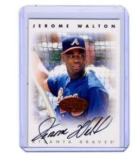 Jerome Walton 1996 Donruss Leaf Signature Series Bronze On Card Autograph Auto