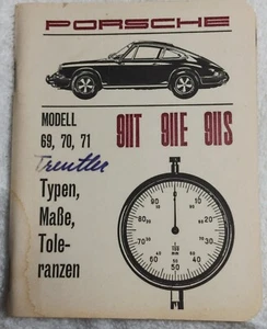 Porsche 69,70,71 Models 911T, 911E,911S technical specs 1971 1st German Edition - Picture 1 of 9