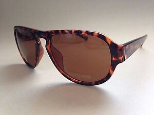 Lucky Brand Men's Recruiter Aviator Sunglasses Keyhole Brown Tortoise 57mm