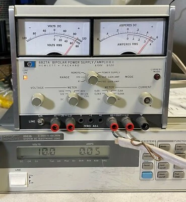 Fuente de alimentación variable bipolar HP 6827A 0-100V 0-0,5A - carga probada Foto 1 de 4