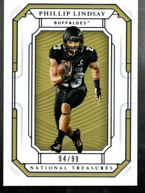 B4403- 2019 Panini National Treasures Collegiate #25 Phillip Lindsay /99 - NM-MT - Image 1 of 2