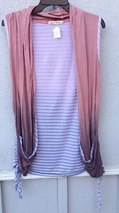 $60 New Gypsy Daisy Brand Multi Color Stripe Sleeveless Cardigan Size S - Picture 1 of 3