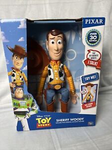 Toy Story 4 Sheriff Woody Pull String Doll Toy 30 Plus Sayings Disney Pixar New!