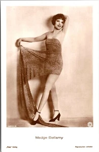 MADGE BELLAMY : RISQUE : PROVOCATIVE POSE : SHORT SKIRT :TROUBLED FILM STAR RPPC - Picture 1 of 3