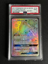 PSA 9 Rainbow Tapu Lele GX Guardians Rising 155 Secret Rare Pokemon Card 2017