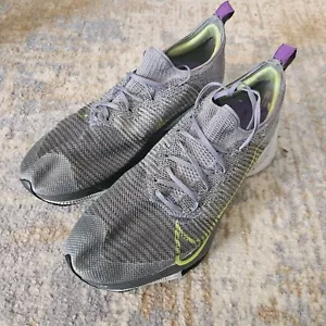 Size 10.5 - Nike Air Zoom Tempo Next% Grey W/ Neon Check Purple Accent Men's - Picture 1 of 13