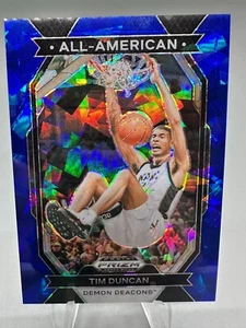/99 TIM DUNCAN 2024 Panini Prizm Draft All-American BLUE ICE PRIZM SP Spurs - Picture 1 of 2