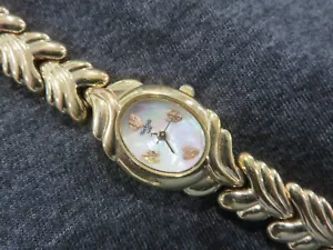 Orologio Vintage Donna Black Hills Oro Bracciale Bisogno Batteria - Foto 1 di 5