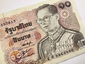 BE2523 1980 Thailand 10 Baht Circulated Banknote W967 - Picture 1 of 8