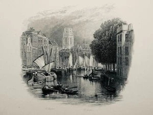 c1872 Original Print NETHERLANDS - ROTTERDAM by W. Miller / B. Foster - Picture 1 of 2