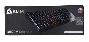 KLIM Chroma Wireless Gaming Keyboard – RGB Backlit/Silent/Fast Typing – Long Bat - Picture 1 of 6
