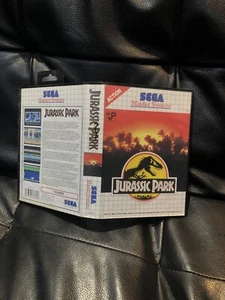 1992 Vintage Jurassic Park Sega Master System Original Sega Sticker CASE ONLY - Picture 1 of 7