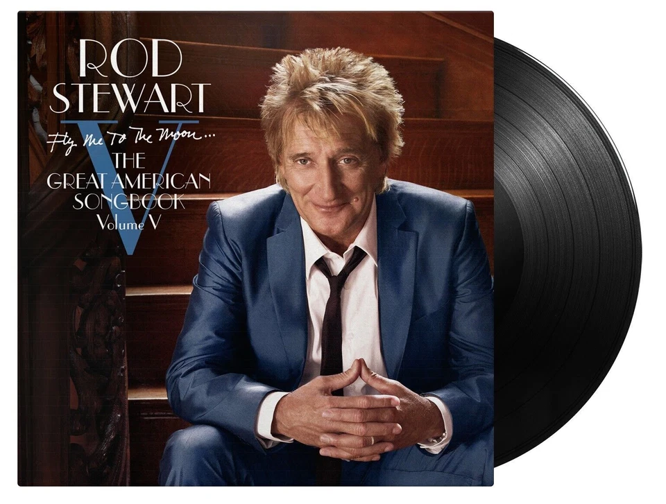 ROD STEWART - FLY ME TO THE MOON THE GREAT AMERICAN SONGBOOK VOLUME V 2-LP - Image 1 of 1