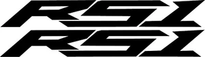 REPACEMENT RS1 only EMBLEM STICKERS FOR POLARIS RZR RS1 1000 VINYL DECAL - Picture 1 of 3