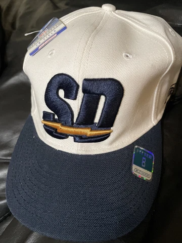 NFL Chargers Hat San Diego Reebok Football Fitted  8  on Field Ball Cap Cover