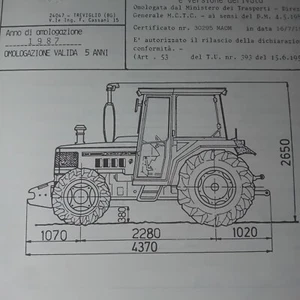 TRATTORE LAMBORGHINI 674-70 VDT Scheda Omologazione italiana Originale 1987 - Foto 1 di 8