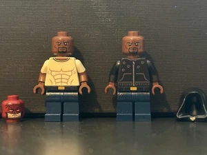 Discontinued Custom Lego Luke Cage / Daredevil Head Bundle Netflix - Picture 1 of 4