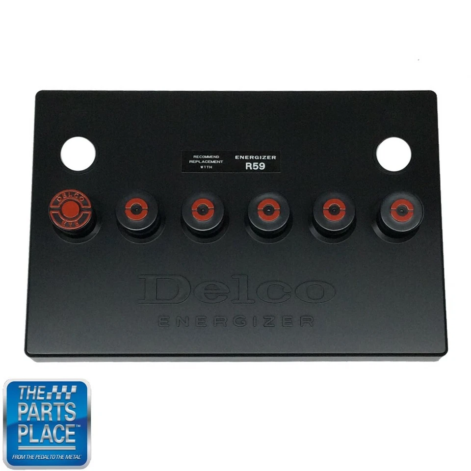 Cubierta superior de batería de poste superior GM Cars Delco R-59/R59 1966-72 Foto 1 de 1