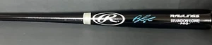 Brandon Lowe Rays handsigniert signed graviert Black Bat BECKETT Witness Holo - Bild 1 von 3