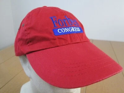 Sombrero de golf vintage Forbes Congress rojo azul correa trasera PGA Pro golf lona para hombre Foto 1 de 4