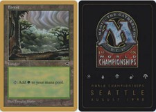 Forest - Tempest Sky - Brian Selden - 1998 ~ Near Mint World Championship MTG Ma