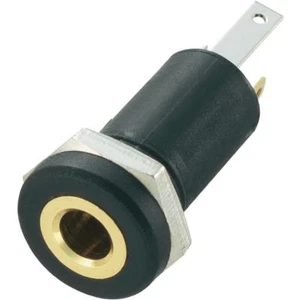 Presa Jack Stereo 3.5 mm da pannello, Contatti d'orati, con dado - Foto 1 di 2