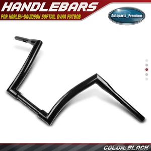 Manillar negro de 12" para Harley-Davidson Softail Dyna Softail Road Glide Rocker - Imagen 1 de 8