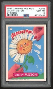 1987 Topps Garbage Pail Kids 8th Series #1296B Wiltin' Milton PSA 10 GEM MINT - Picture 1 of 2