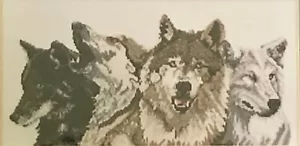 PEGASUS Kit Punto Croce Contato IL PACCHETTO Nuovo Cani Lupi Canino Fauna Selvatica - Foto 1 di 4