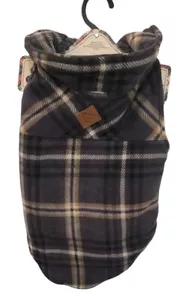 Barkley & Finn Pet Sherpa gefütterter Winter Hundemantel Jacke LARGE grau kariert neu mit Etikett - Bild 1 von 9