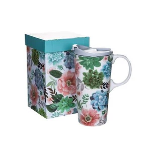 17oz Coffee Cup and Ceramic Travel Mug with Latte Mug Gift Box Stylish Design - Picture 1 of 7