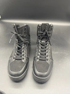 Zara Man Studded High Top Sneakers Black size 8.5 New as is - Picture 1 of 16
