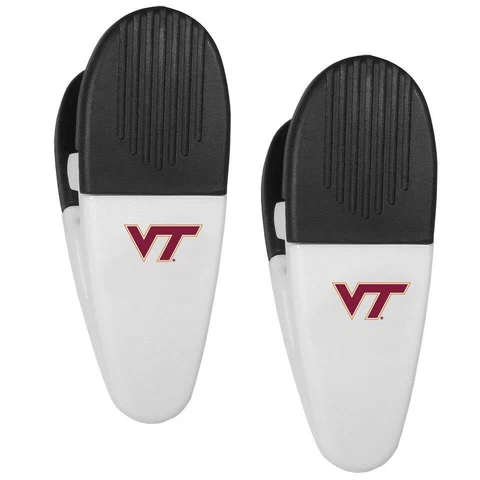 Virginia Tech Hokies Magnetic Chip Clip 2 Pack [NEW] NCAA Bag Snack Treat Magnet Cover
