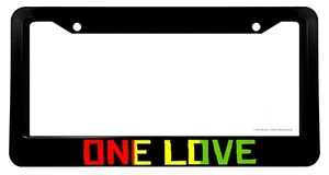 One Love Rasta Rastafarian Jah Rastafari Colors V01 License Plate Frame - Picture 1 of 2