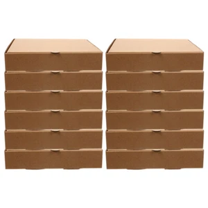 12pcs Thicken Pizza Storage Boxes Square Paper Pizza Box Pizza Takeout - Picture 1 of 12