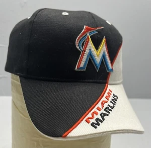 Miami Marlins Fan Favorite verstellbarer Riemen MLB Baseball Cap schwarz/weiß - Bild 1 von 10