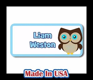 42 Custom Personalized Waterproof Name Labels Stickers Tag Kids Baby Bottle Care - Picture 1 of 3