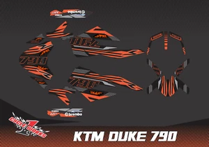 KTM 790 & 890 DUKE Supermoto SEMI CUSTOM GRAPHICS KIT SUPER DUKE - Picture 1 of 5