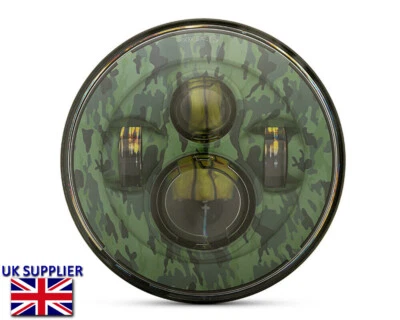 Triumph Speed & Street Twin Headlight Insert 7 Inch in Camoflage Finish - Image 1 of 4