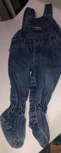 VINTAGE Osh Kosh Overall Baby 6-9 Monate blau Denim Fuß USA 90er Unisex - Bild 1 von 13
