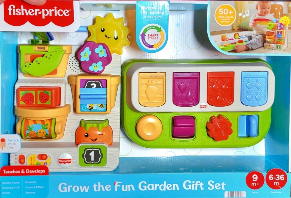 Fisher-Price Grow the Fun Garden Set de Regalo - Juguete de Aprendizaje para Bebé con Música, Luces Foto 1 de 4