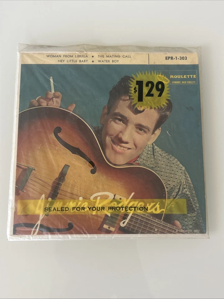 JIMMIE RODGERS s/t SEALED EP 45/Picture Sleeve ROULETTE EPR-1-303 ROCKABILLY - Image 1 of 4
